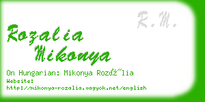 rozalia mikonya business card